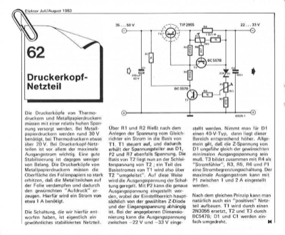 Druckerkopf-Netzteil (2A)