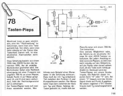 Tasten-Pieps (CMOS 555)