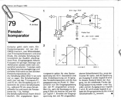 Fensterkomparator (mit 3 Invertern)