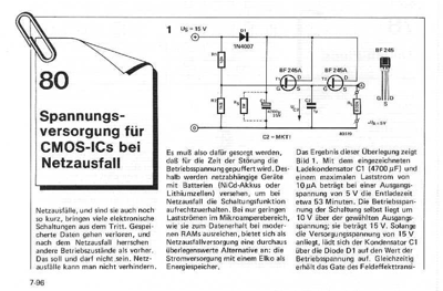 Netzausfallsicherung für CMOS (RAM-Pufferung)