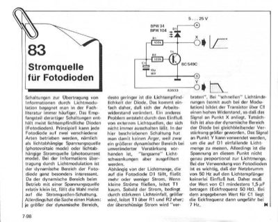 Stromquelle für Fotodioden