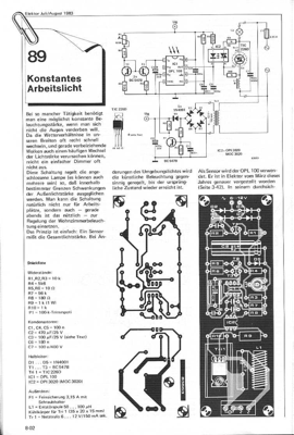 Konstantes Arbeitslicht (Helligkeitsgesteuerter Triac)