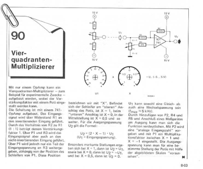 Vier-Quadranten-Multiplizierer (741)