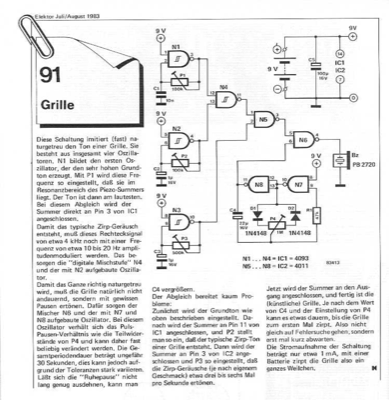 Grille (Tongenerator, Oszillator, NAND)