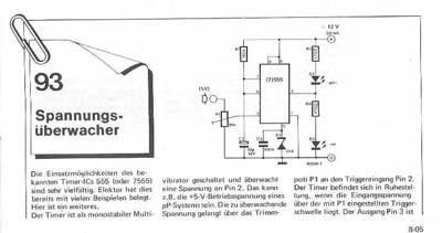 Spannungüberwacher (555, LED)