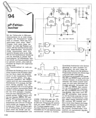 Mikroprozessor-Fehlersucher (zusammen mit Mikroprozessor-Hilfsanzeige)