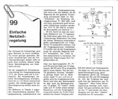 Einfache Netzteilregelung (Strombegrenzung)