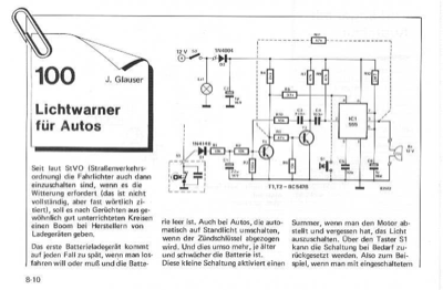 Lichtwarner für Autos