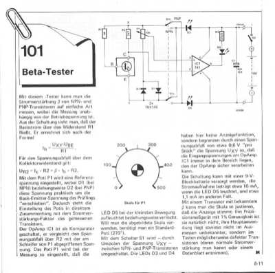 Beta-Tester (Transistor-Stromverstärkung messen)