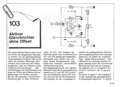 Aktiver Gleichrichter ohne Offset (CA3130)