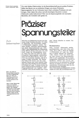 Präziser Spannungsteiler