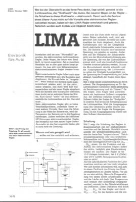 Regler für Lichtmaschine (LIMA)