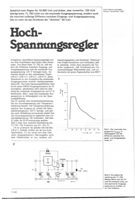 Hoch-Spannungsregler (TL783 125V)