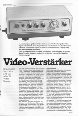 Video-Verstärker