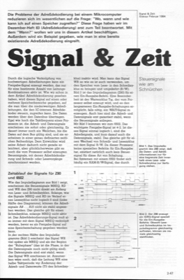 Adress-Decodierung Signal & Zeit (Z80 6502)
