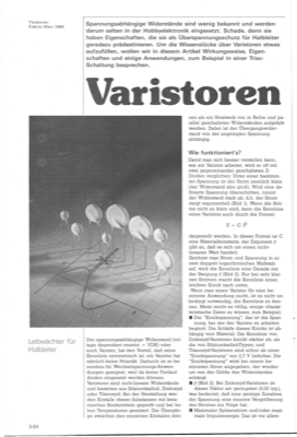 Varistoren (allgemeines)