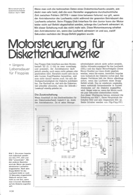 Motor-Steuerung für Disketten-Laufwerke