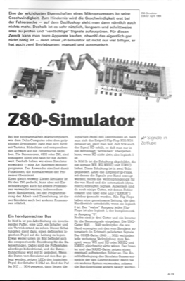 Z80-Simulator (Signale simulieren)