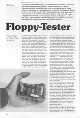 Floppy-Tester