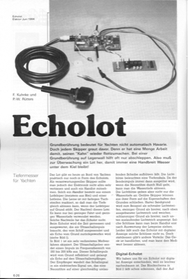 Echolot mit Ultraschall (Tiefenmesser)