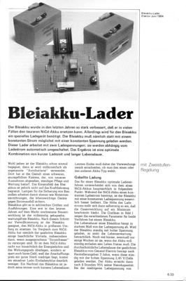 Blei-Akku-Lader