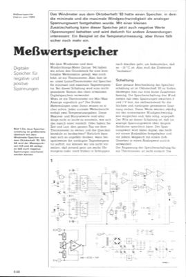 Messwert-Speicher (analog digital)