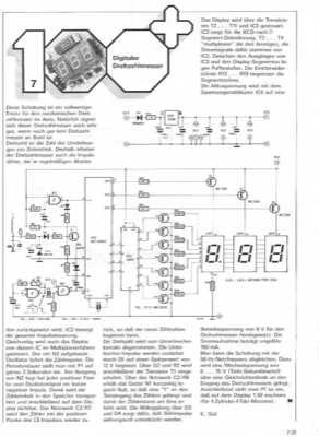 Digitaler Drehzahlmesser (mit MC14553)