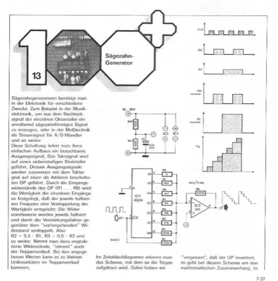 Sägezahn-Generator (mit 4024, 741)