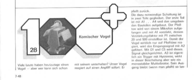 Komischer Vogel (Pfeifton moduliert)