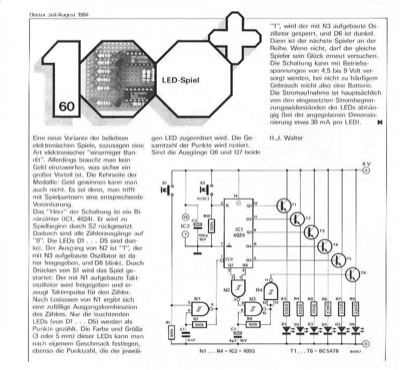 LED-Spiel (Zufallsgenerator, 4024 )