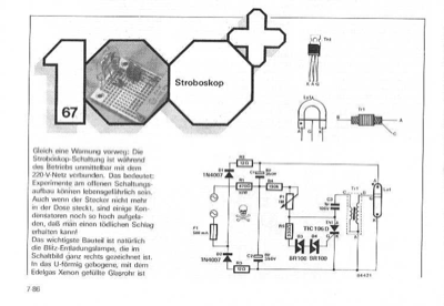 Stroboskop (Blitzlampe am Netz)