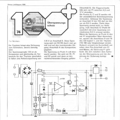 Überspannungsschutz (Thyristor, Sicherung)