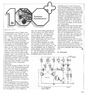 Transistor-Polaritätstester (PNP, NPN)