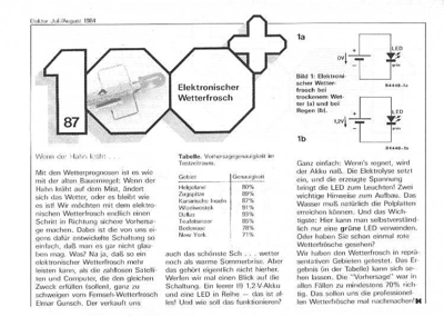 Elektronischer Wetterfrosch (Scherz)