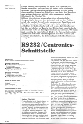 RS232-Centronics-Schnittstelle (2 Richtungen)
