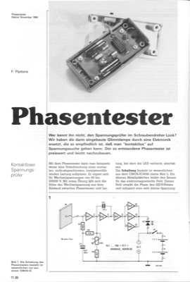 Phasen-Tester (Spannungsprüfer mit CMOS, LED)