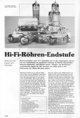 HiFi-Röhren-Endstufe