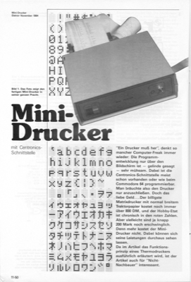 Mini-Drucker (Thermo Centronics)