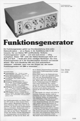 Funktions-Generator (XR2206)