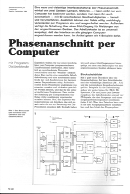 Phasenanschnitt per Computer