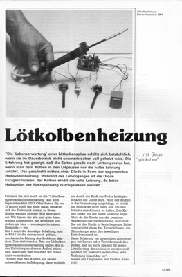 Lötkolben-Heizung geregelt