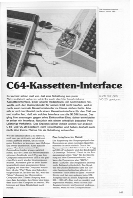 Kassetten-Interface (C64 VC20)