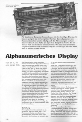 Alphanumerisches Fluoreszenz-Display