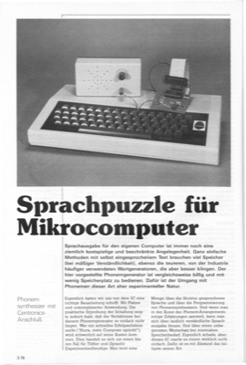 Phonem-Synthesizer für uC (SP0256 Sprache)