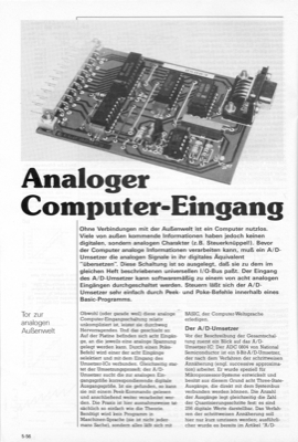 Analoger Computer-Eingang