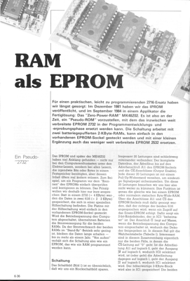 RAM als EPROM