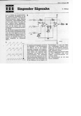 Singender Sägezahn (Synthesizer, Tongenerator)