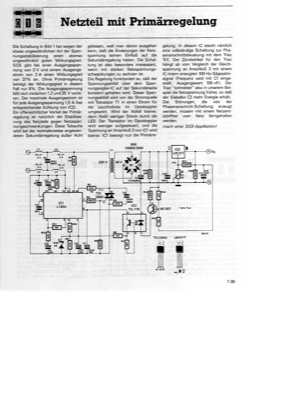 Netzteil mit Primärregelung (mit L120A 1,5A)