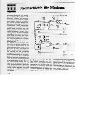 Stromschleife für Modems