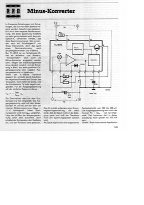 Minuskonverter (Schaltregler TL497A)